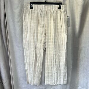 Attyre NY 100% Cotton Pull-On Women’s Petite Crop Pants Elastic waist, 12P, NWT